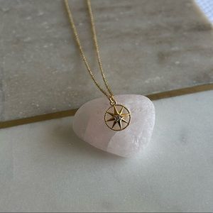 Gold Plated Compass Pendant